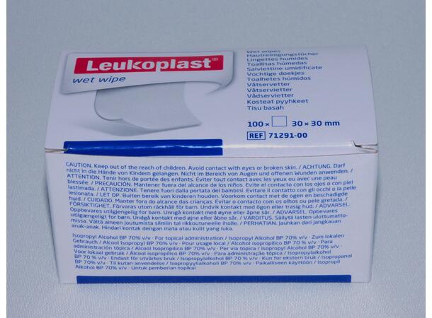 Leukoplast wet wipes Renseservietter 100 stk m/isopropanol  tidl.Cutisoft