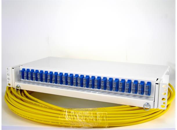 48 fiber SM QXAI SC 30meter Preterminert Montert i patchpanel