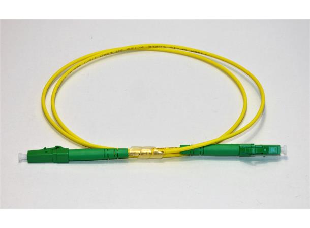 LC/apc-LC/apc 0,75m Loopsnor simplex Patchkabel / Fibersnor SM G657.A1 gul