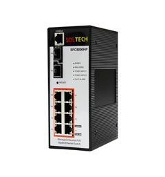 Soltech SFC8000HP S-ring SNMP PoE Switch 8-Ports 10/100/1000Mbps-TP + 2-SFP Slots