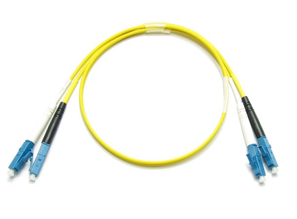 LC-LC Dpx Patch SM G657.A2  0,75 meter Patchkabel / Fibersnor SM gul